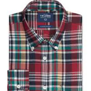 Madras CheckCasual Fit Button Cuff